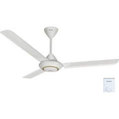 Quạt trần Panasonic F-56MPG-S: 3 cánh màu trắng viền vàng, Có Điều khiển, chiều dài ti 18inch ( gần 45.7cm) , Đường kính cánh 150cm