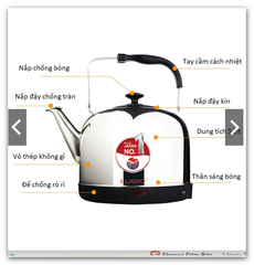 Ấm đun nước cao cấp DURAKING model LG-351ST