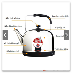 Ấm đun nước cao cấp DURAKING model LG-351ST