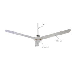 Quạt trần Panasonic F-56MPG-S: 3 cánh màu trắng viền vàng, Có Điều khiển, chiều dài ti 18inch ( gần 45.7cm) , Đường kính cánh 150cm