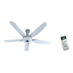 Quạt trần Panasonic F-60WWK: 5 cánh, Có Điều khiển, chiều dài ti 31.8cm, Đường kính cánh 150cm