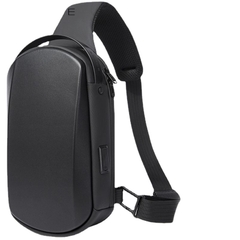 BANGE - Túi đeo chéo vai mặt trơn có cổng sạc USB - BG7256