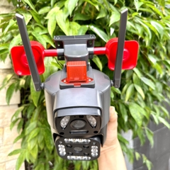 Camera YOOSEE PTZ 2 Mắt (LOA SIÊU TO) 8.0M 4K Xoay 360 Độ- Xem 2 Vị Trí Khác Nhau Trên 1 Camera- Đàm Thoại 2 Chiều- Báo Động Chống Trộm- Ban Đêm Có Màu- Wifi Không Dây Ngoài Trời