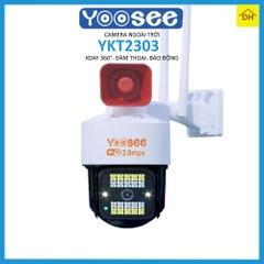 Camera YOOSEE PTZ (Loại lớn) Xoay 360 Độ QHD 5M- Đàm Thoại Hai Chiều- Báo Động Chống Trộm- Ban Đêm Có Màu- Wifi Không Dây Ngoài Trời