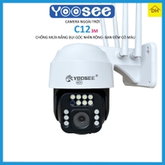 Camera YOOSEE PTZ C12 Xoay 360 Độ 5.0MP- Đàm Thoại Hai Chiều- Báo Động Chống Trộm- Ban Đêm Có Màu- Wifi Không Dây Ngoài Trời