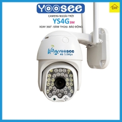 Camera YOOSEE 4G PTZ 3M 1296P Xoay 360 Độ- Đàm Thoại 2 Chiều- Báo Động Chống Trộm- Ban Đêm Có Màu-Không Dây Ngoài Trời