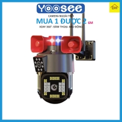 Camera YOOSEE PTZ 2 Mắt (LOA SIÊU TO) 8.0M 4K Xoay 360 Độ- Xem 2 Vị Trí Khác Nhau Trên 1 Camera- Đàm Thoại 2 Chiều- Báo Động Chống Trộm- Ban Đêm Có Màu- Wifi Không Dây Ngoài Trời