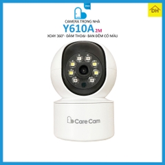 Camera CARECAM Y610A Xoay 360 Độ Full HD 2.0MP 1080p- Đàm Thoại 2 Chiều- Báo Động Chống Trộm- Ban Đêm Có Màu- Wifi Không Dây Trong Nhà