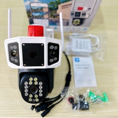 Camera YOOSEE 4 Mắt Xem 3 Khung Hình 8M Rõ Nét, Xoay 360 Độ- Đàm Thoại 2 Chiều- Báo Động Chống Trộm- Ban Đêm Có Màu- Wifi Không Dây Trong Nhà