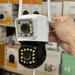 Camera YOOSEE PTZ 2 Mắt 5M (Mẫu Mới) Xoay 360 Độ- Xem 2 Vị Trí Khác Nhau Trên 1 Camera- Đàm Thoại 2 Chiều- Báo Động Chống Trộm- Ban Đêm Có Màu- Wifi Không Dây Ngoài Trời