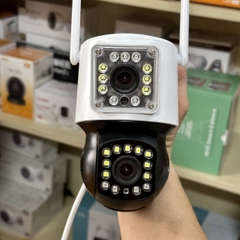 Camera YOOSEE PTZ 2 Mắt 5M (Mẫu Mới) Xoay 360 Độ- Xem 2 Vị Trí Khác Nhau Trên 1 Camera- Đàm Thoại 2 Chiều- Báo Động Chống Trộm- Ban Đêm Có Màu- Wifi Không Dây Ngoài Trời