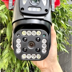 Camera YOOSEE PTZ 2 Mắt (LOA SIÊU TO) 8.0M 4K Xoay 360 Độ- Xem 2 Vị Trí Khác Nhau Trên 1 Camera- Đàm Thoại 2 Chiều- Báo Động Chống Trộm- Ban Đêm Có Màu- Wifi Không Dây Ngoài Trời
