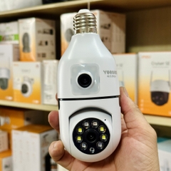 Camera YOOSEE 2 Mắt 8.0M Rõ Nét Xoay 360 Độ Hình Dạng Bóng Đèn- Đàm Thoại 2 Chiều-  Ban Đêm Có Màu- Báo Động Chống Trộm- Wifi Không Dây Trong Nhà