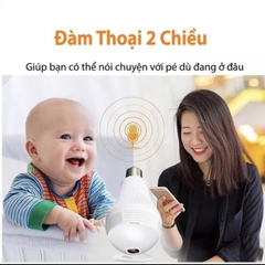 Camera YOOSEE LTVR96 Góc Quay 360 Độ Hình Dạng Bóng Đèn- Đàm Thoại 2 Chiều- Báo Động Chống Trộm- Wifi Không Dây Trong Nhà