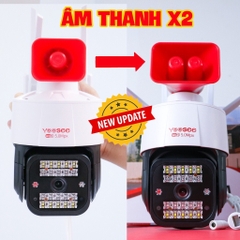 Camera YOOSEE PTZ (Loại lớn) Xoay 360 Độ QHD 5M- Đàm Thoại Hai Chiều- Báo Động Chống Trộm- Ban Đêm Có Màu- Wifi Không Dây Ngoài Trời
