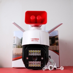 Camera YOOSEE PTZ (Loại lớn) Xoay 360 Độ QHD 5M- Đàm Thoại Hai Chiều- Báo Động Chống Trộm- Ban Đêm Có Màu- Wifi Không Dây Ngoài Trời