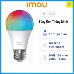 Bóng Đèn Thông Minh IMOU 9W Kết Nối Wifi 16 Triệu Màu Điều Khiều Từ Xa Qua Ứng Dụng Di Động Phiêu Bản Mới Nhất 2022