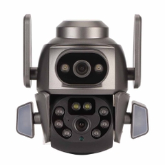 Camera CARECAM PRO 2 Mắt 5M Q821 (Mẫu Mới 2024) Xoay 360 Độ- Xem 2 Vị Trí Khác Nhau Trên 1 Camera- Đàm Thoại 2 Chiều- Báo Động Chống Trộm- Ban Đêm Có Màu- Wifi Không Dây Trong Nhà