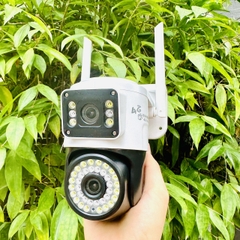 Camera YOOSEE 2 Mắt 6M Chạy Bằng Sim 4G Xoay 360 Độ- Đàm Thoại 2 Chiều- Báo Động Chống Trộm- Ban Đêm Có Màu-Không Dây Ngoài Trời