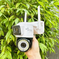 Camera YOOSEE 2 Mắt 6M Chạy Bằng Sim 4G Xoay 360 Độ- Đàm Thoại 2 Chiều- Báo Động Chống Trộm- Ban Đêm Có Màu-Không Dây Ngoài Trời