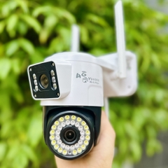 Camera YOOSEE 2 Mắt 6M Chạy Bằng Sim 4G Xoay 360 Độ- Đàm Thoại 2 Chiều- Báo Động Chống Trộm- Ban Đêm Có Màu-Không Dây Ngoài Trời