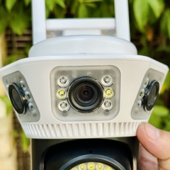 Camera YOOSEE 4 Mắt Q56 Xem 3 Khung Hình 12M Rõ Nét, Xoay 360 Độ- Đàm Thoại 2 Chiều- Báo Động Chống Trộm- Ban Đêm Có Màu- Wifi Không Dây Ngoài Trời
