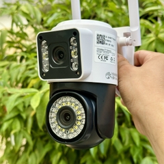 Camera YOOSEE PTZ 2 Mắt Pro 15.0M Q42 Xoay 360 Độ- Xem 2 Vị Trí Khác Nhau Trên 1 Camera- Đàm Thoại 2 Chiều- Báo Động Chống Trộm- Ban Đêm Có Màu- Wifi Không Dây Ngoài Trời