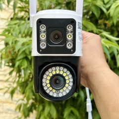 Camera YOOSEE PTZ 2 Mắt Pro 15.0M Q42 Xoay 360 Độ- Xem 2 Vị Trí Khác Nhau Trên 1 Camera- Đàm Thoại 2 Chiều- Báo Động Chống Trộm- Ban Đêm Có Màu- Wifi Không Dây Ngoài Trời