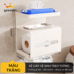 Hộp Đựng Giấy Vệ Sinh Nhà Tắm KIVA Chất Liệu Nhôm Hàng Không, Lắp Đặt Không Cần Khoan, Bảo Hành 10 Năm.