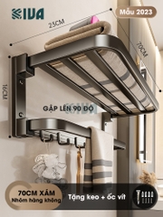 Giá kệ để khăn, để đồ nhà tắm KIVA, đa dạng mẫu mã, thiết kế, kích thước và màu sắc, chất liệu nhôm hàng không cao cấp.
