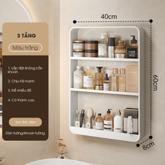 Kệ đựng đồ nhà tắm treo tường KIVA, để đồ phòng tắm, chất liệu nhôm hàng không, kích thước lớn.