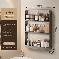 Kệ đựng đồ nhà tắm treo tường KIVA, để đồ phòng tắm, chất liệu nhôm hàng không, kích thước lớn.