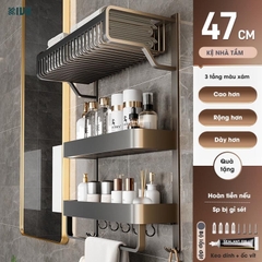 Kệ nhà tắm KIVA, thiết kế nhiều tầng để đồ nhà tắm, chất liệu nhôm hàng không, dán tường.