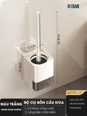 Chổi cọ, chà bồn cầu, toilet KIVA, chất liệu nhôm hàng không, không gỉ sét.