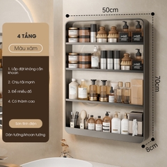Kệ đựng đồ nhà tắm treo tường KIVA, để đồ phòng tắm, chất liệu nhôm hàng không, kích thước lớn.