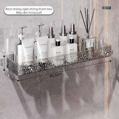 Kệ để đồ nhà tắm KIVA chất liệu Acrylic lắp đặt dán tường, thẩm mỹ, hiện đại và chắc chắn.