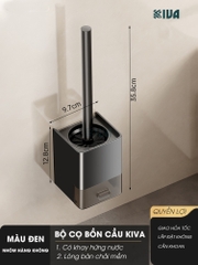 Chổi cọ, chà bồn cầu, toilet KIVA, chất liệu nhôm hàng không, không gỉ sét.