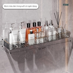 Kệ để đồ nhà tắm KIVA chất liệu Acrylic lắp đặt dán tường, thẩm mỹ, hiện đại và chắc chắn.