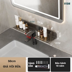 Giá kệ vòi rửa mặt, vòi rửa bát KIVA chất liệu nhôm hàng không, lắp đặt bằng 2 cách.