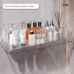 Kệ để đồ nhà tắm KIVA chất liệu Acrylic lắp đặt dán tường, thẩm mỹ, hiện đại và chắc chắn.