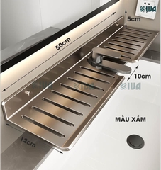 Giá kệ vòi rửa mặt, vòi rửa bát KIVA chất liệu nhôm hàng không, lắp đặt bằng 2 cách.