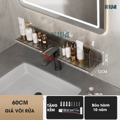 Giá kệ vòi rửa mặt, vòi rửa bát KIVA chất liệu nhôm hàng không, lắp đặt bằng 2 cách.