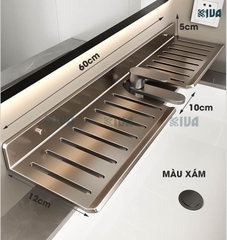 Giá kệ vòi rửa mặt, vòi rửa bát KIVA chất liệu nhôm hàng không, lắp đặt bằng 2 cách.