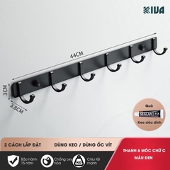 Móc Dán Tường Chữ C Treo Đồ Chịu Lực Siêu Dính KIVA Chất Liệu Nhôm Hàng Không, Lắp Đặt Không Cần Khoan.