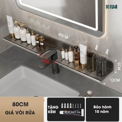 Giá kệ vòi rửa mặt, vòi rửa bát KIVA chất liệu nhôm hàng không, lắp đặt bằng 2 cách.