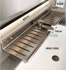 Giá kệ vòi rửa mặt, vòi rửa bát KIVA chất liệu nhôm hàng không, lắp đặt bằng 2 cách.