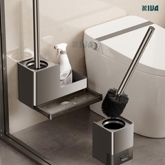 Chổi cọ, chà bồn cầu, toilet KIVA, chất liệu nhôm hàng không, không gỉ sét.
