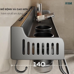 Kệ Nhà Bếp Đa Năng Treo Tường KIVA, Để Đồ Tiện Lợi Chất Liệu Nhôm Hàng Không Cao Cấp, Lắp Đặt Không Cần Khoan.