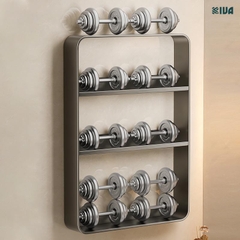Kệ đựng đồ nhà tắm treo tường KIVA, để đồ phòng tắm, chất liệu nhôm hàng không, kích thước lớn.