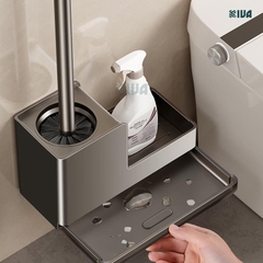 Chổi cọ, chà bồn cầu, toilet KIVA, chất liệu nhôm hàng không, không gỉ sét.